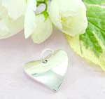 925 Sterling silver pendant with a plain heart shape