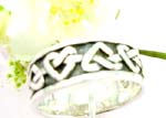 Sterling silver ring with heart celtic knot