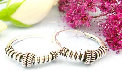 Discount shopping in Canada cute gift jewellery of sterling silver earring with different wire pattern design 