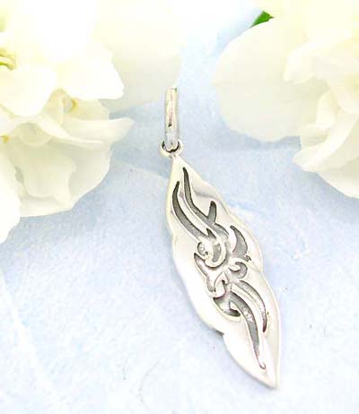 Shopping body catalog jewelry long Sterling silver pendant with tattoo pattern   