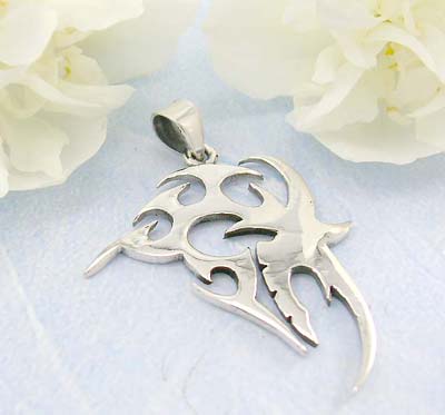 Shopping tattoo jewelry store fashion tattoo pattern design in sterling silver pendant   