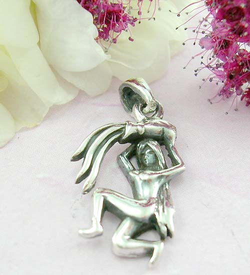 Fresh look pendant jewelry shopping online sterling silver pendant with women holding a vase          