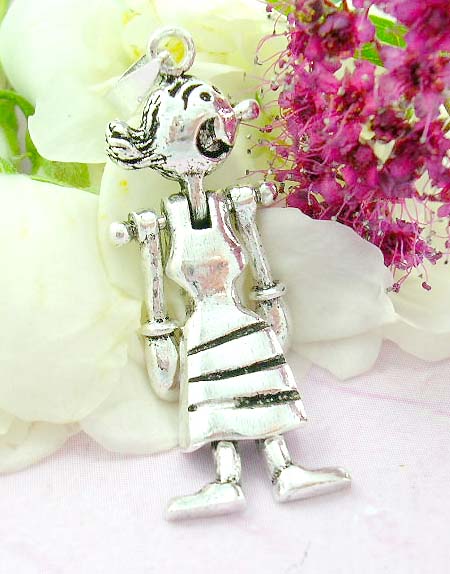 Cartoon pendant shopping online sterling silver pendant with cartoon Poppye's  girlfriends          