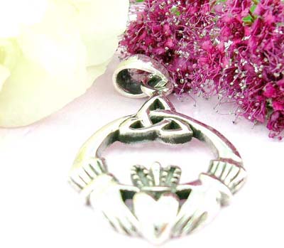 Pendants jewelry shop online two hands holding a heart and celtic work on top design with sterling silver pendan 