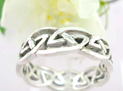  Online cheap handcrafted silver jewellery sterling silver ring with celtic knot design     
