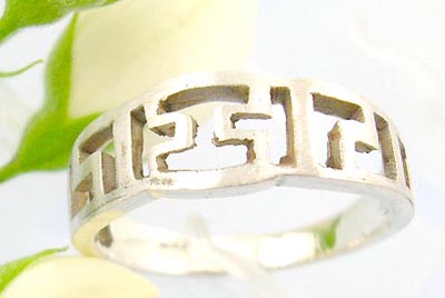  Online body fuzzy jewelry catalog Sterling silver ring carved-out with 